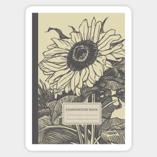 Aesthetic Vintage Floral Composition Book Sticker